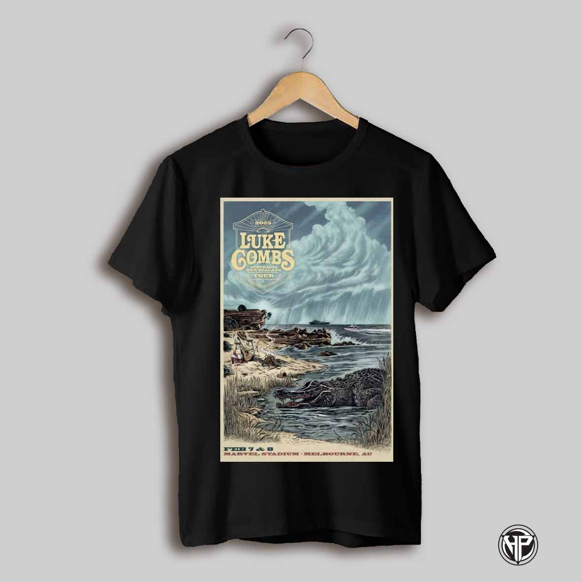 Luke Combs Melbourne Au Event February 7 8 2025 Poster Shirt