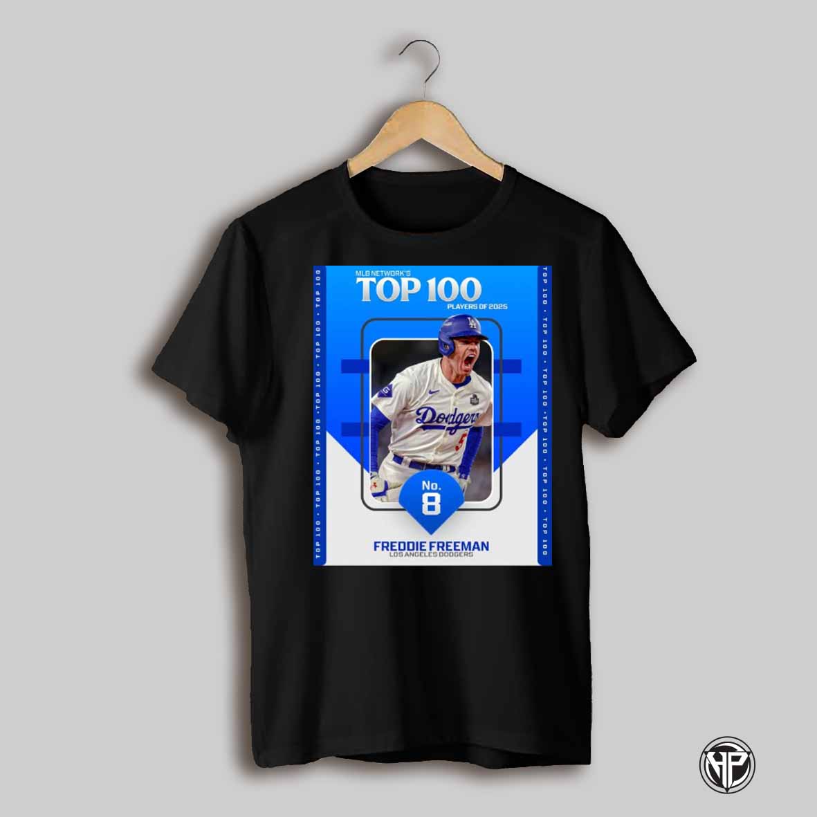 Mlb Networks Top 100 Players Of 2025 Freddie Freeman No 8 Los Angeles Dodgers Baseball Poster T Shirt