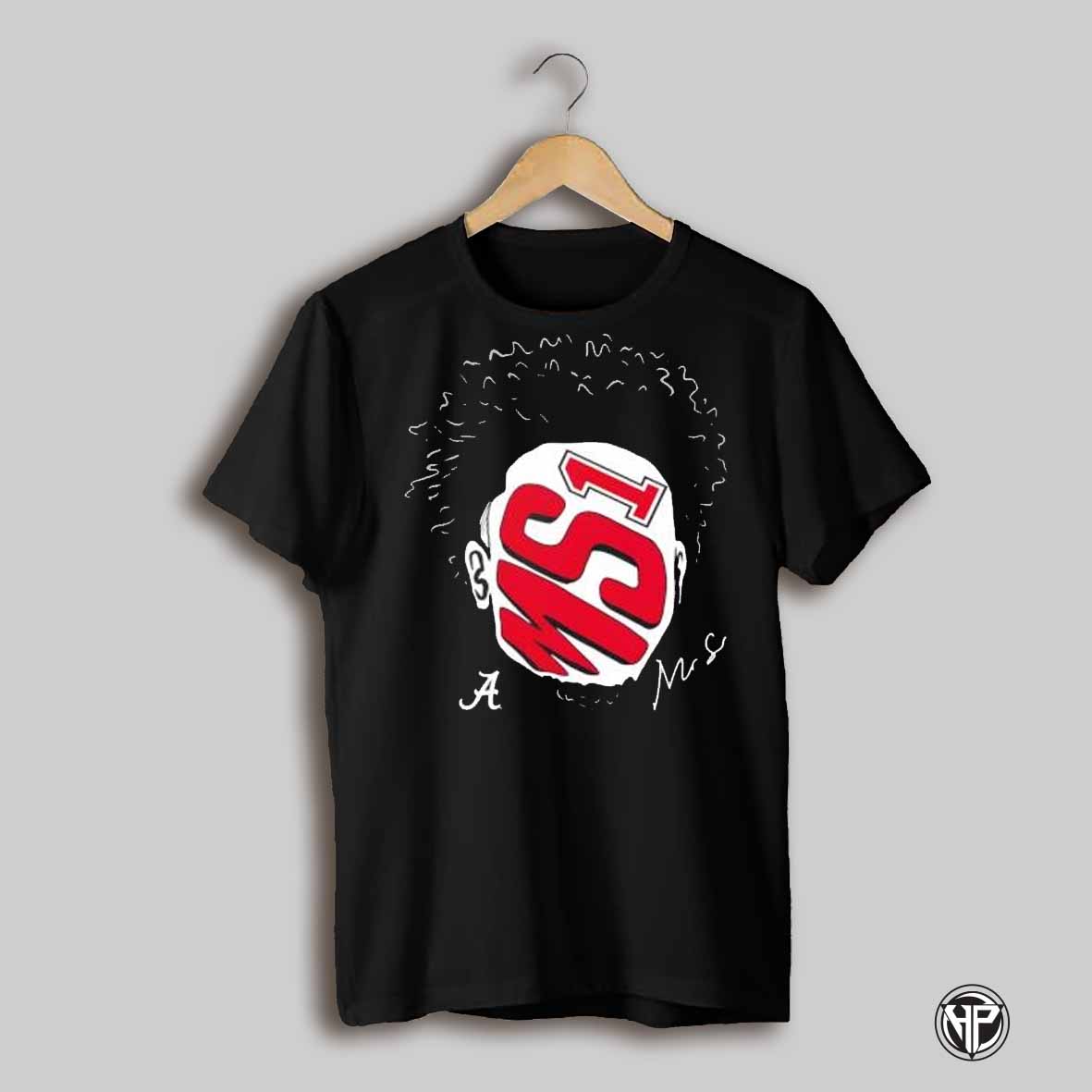 Ms1 Mark Sears Alabama Crimson Tide Mens Basketball Face Signature Shirt