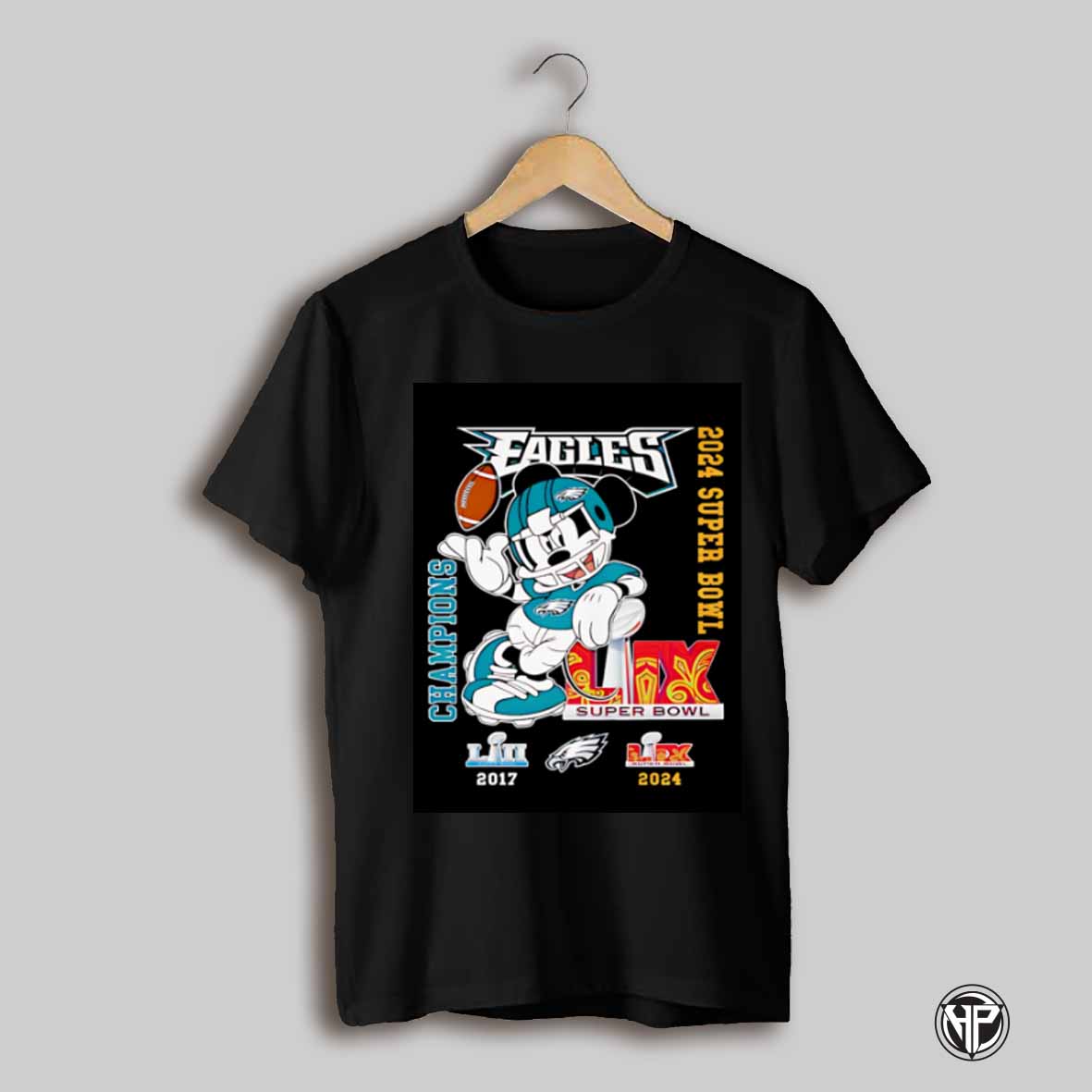 Mickey X Philadelphia Eagles 2024 Super Bowl Lix Champions Shirt