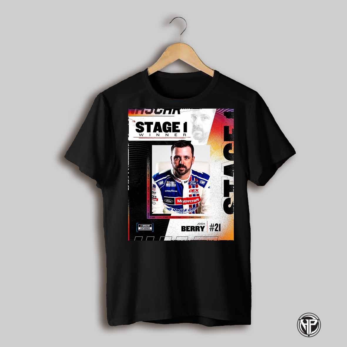 Nascar Cup Series Josh Berry 21 Stage 1 Winner Takes The Opening Stage In Atlanta Poster T Shirt