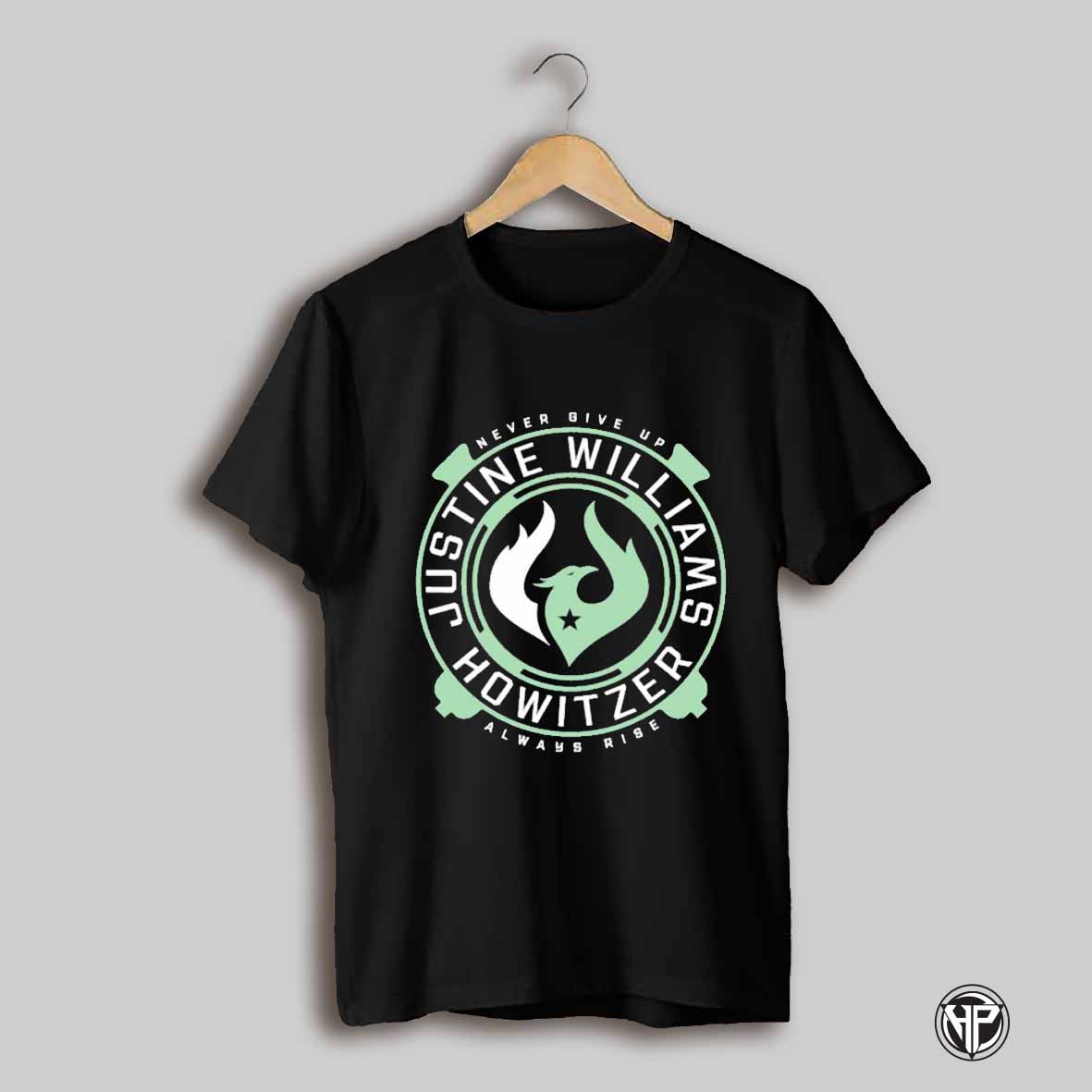 Never Give Up Justin Williams Howitzer Always Rise Phoenix T Shirt