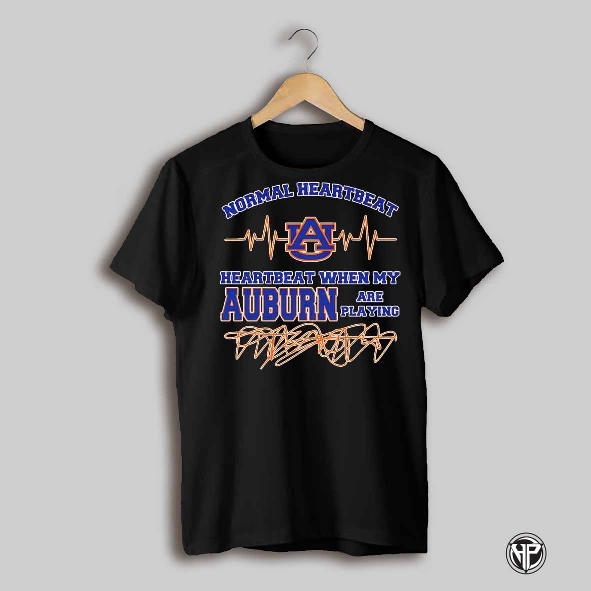 Normal Heartbeat Heartbeat When My Auburn Tigers Are Playing Graphic Shirt