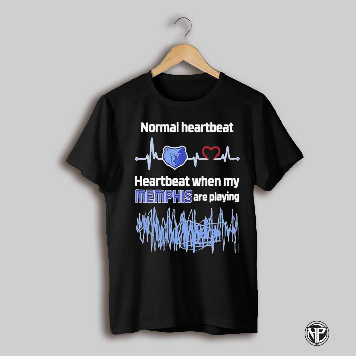 Normal Heartbeat Heartbeat When My Memphis Grizzlies Are Playing Shirt