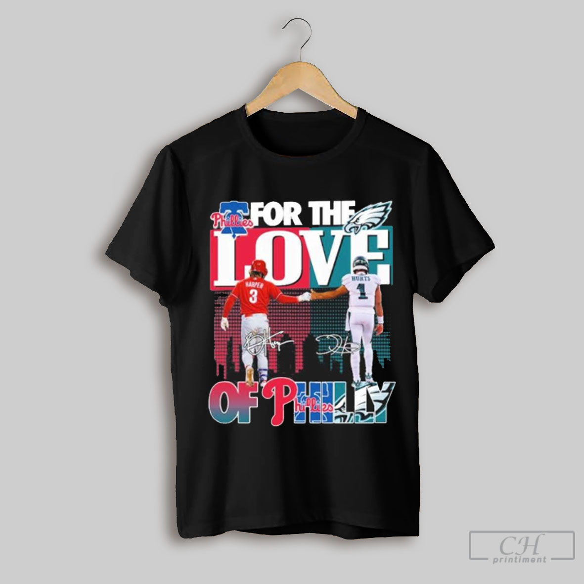 Official For The Love Of Philly Bryce Harper And Jalen Hurts Champions Shirt Sweatshirt