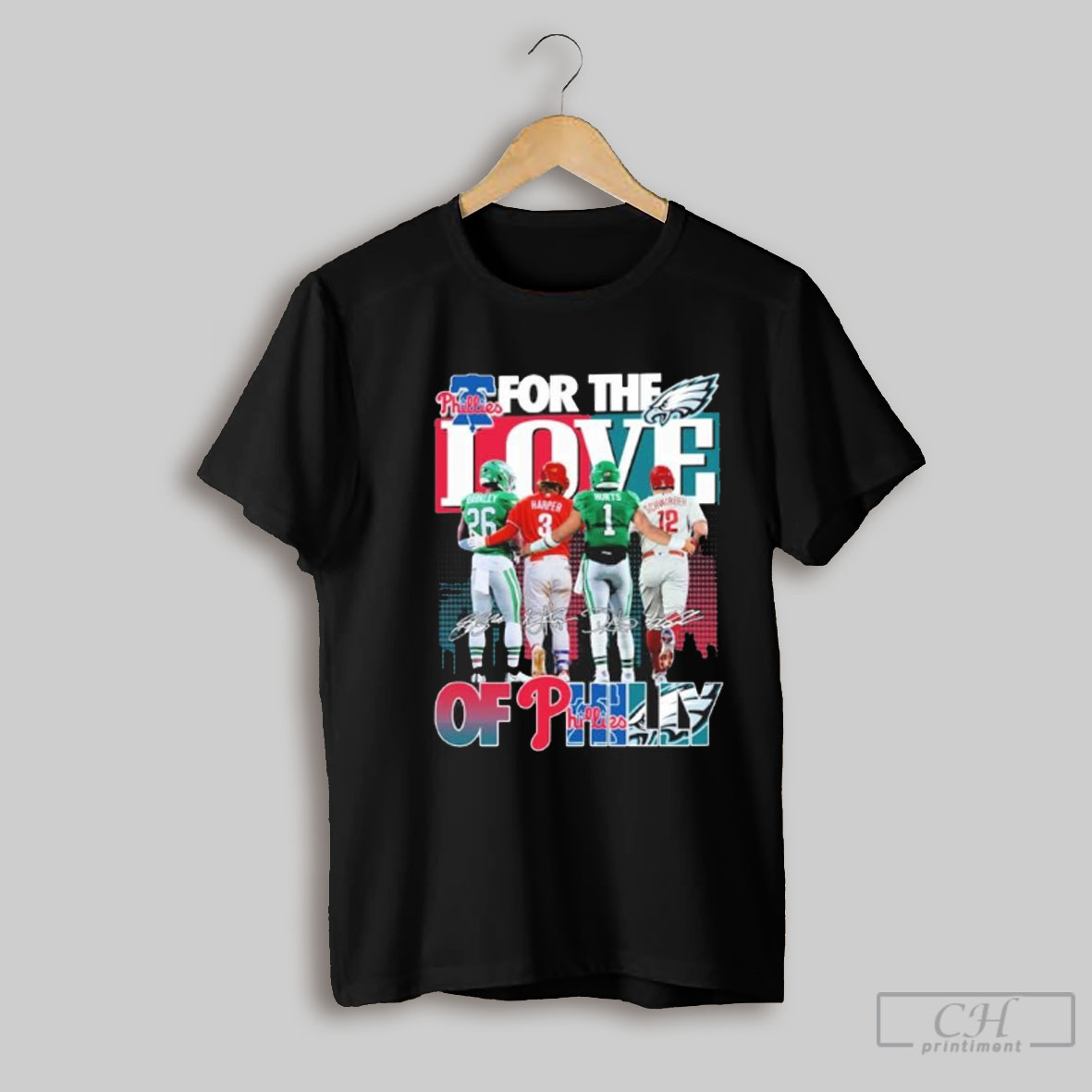 Official For The Love Of Philly Saquon Barkley Jalen Hurts Bryce Harper And Schwarber Shirt Sweatshirt