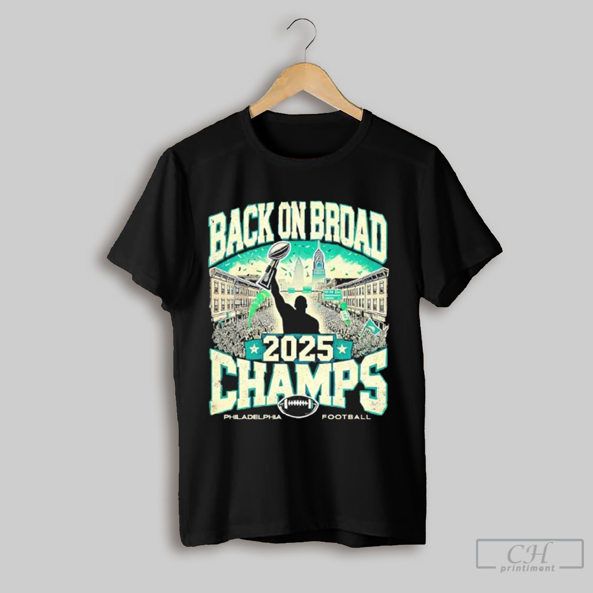 Official Philadelphia Eagles Back On Broad Super Bowl Lix Champions Shirt Sweatshirt