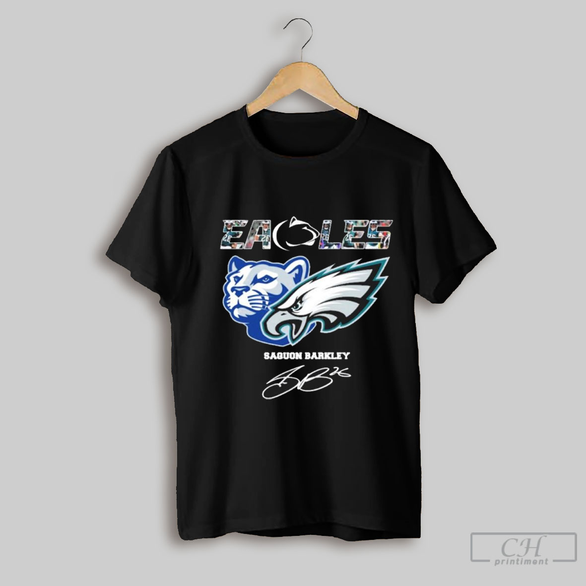 Official Philadelphia Eagles Penn State Nittany Lions Eagles Logo Saquon Barkley Signatures Shirt Sweatshirt