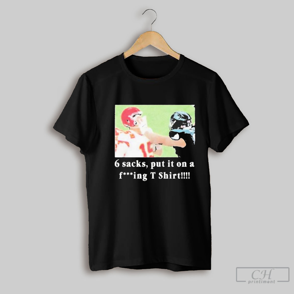 Official Philadelphia Eagles Vs Kansas City Chiefs 6 Sacks Put It On A Fucking Patrick Mahomes T Shirt Sweatshirt