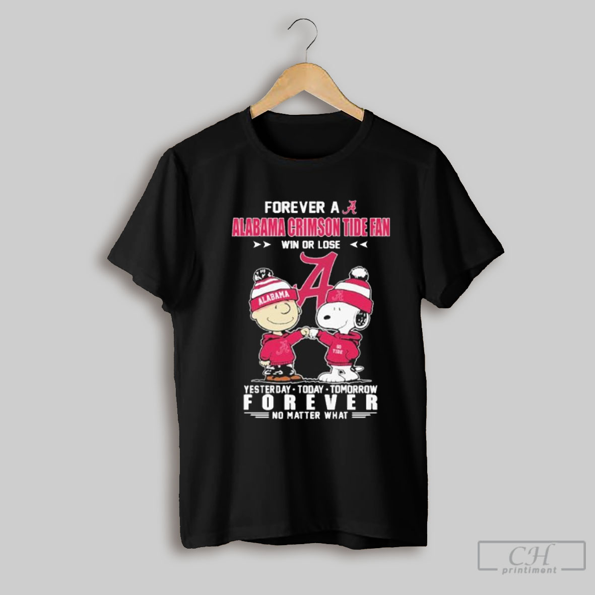 Official The Peanuts Forever A Alabama Crimson Tide Fan Win Or Lose Shirt Sweatshirt