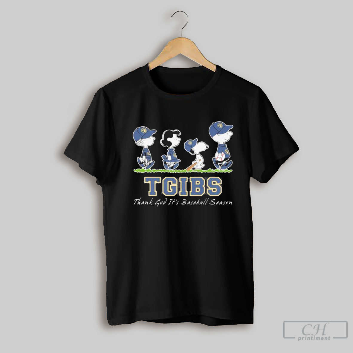 Official The Peanuts X Milwaukee Brewers Tgibs Thank God Its Baseball Season Shirt Sweatshirt