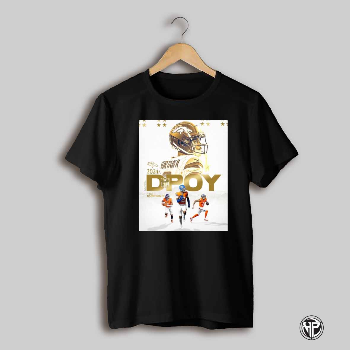 Pat Surtain Ii Denver Broncos 2024 Ap Nfl Pfwa Defensive Player Of The Year Signature Poster T Shirt