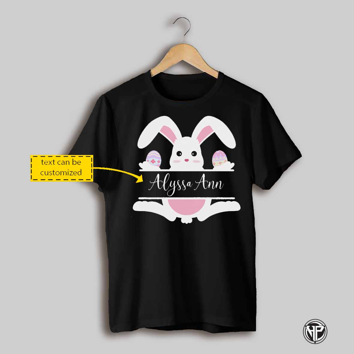 Personalized Easter Bunny Trendy Custom T Shirt