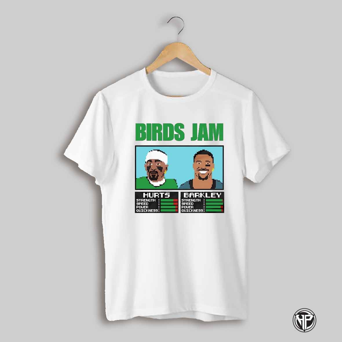 Philadelphia Eagles Birds Jam Jalen Hurts And Saquon Barkley Shirt