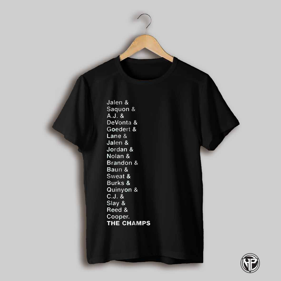Philadelphia Eagles Win Chiefs Super Bowl Lix Champions The Champs List Jalen Saquon A J Devonta Goedert T Shirt