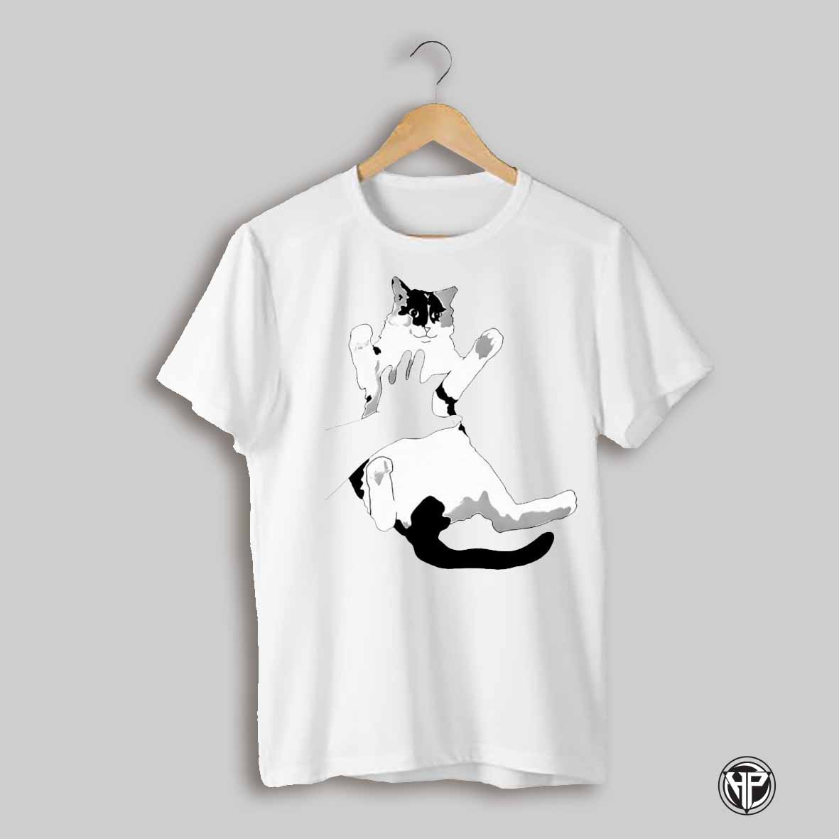 Poets Square Cats Mk Belly Rub Cute Shirt