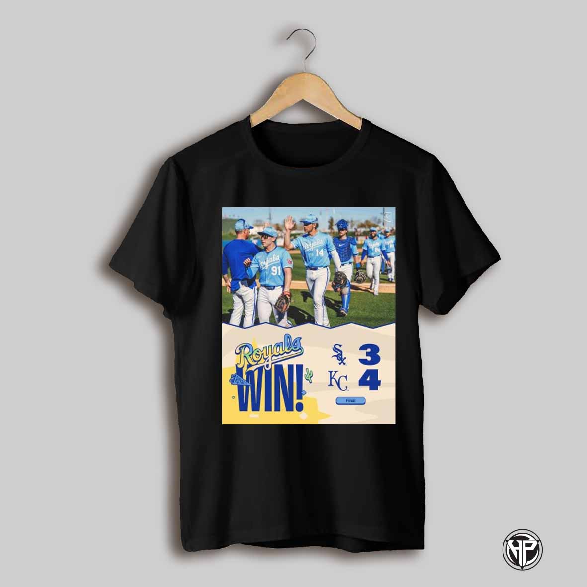 Poster Kansas City Royals Win Chicago White Sox Baseball Final Score 4 3 Sunday Slugging T Shirt