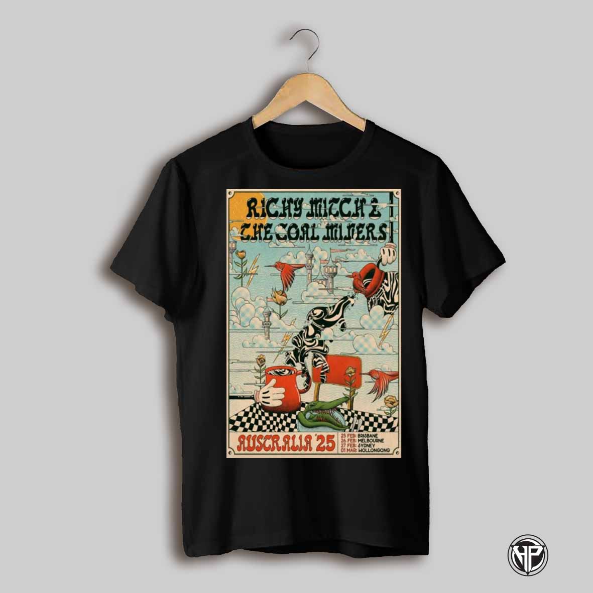 Poster Richy Mitch And The Coal Miners 2025 Australia Tour T Shirt