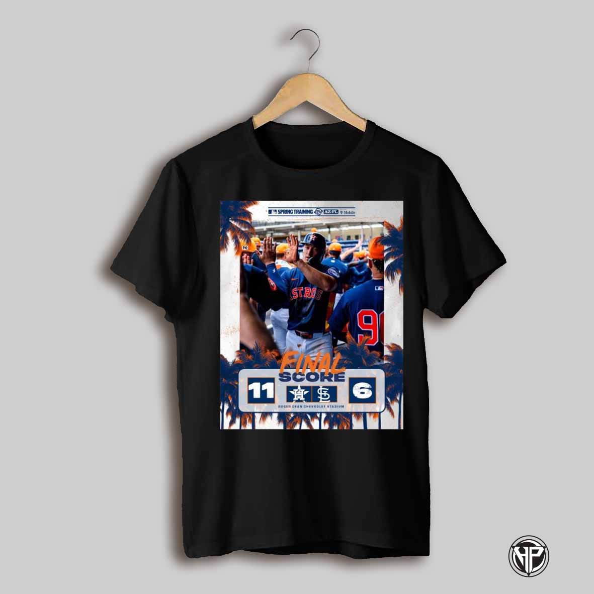 Poster Shay Whitcomb Final Score Houston Astros Vs St Louis Cardinals 11 6 Roger Dean Chevrolet Stadium T Shirt