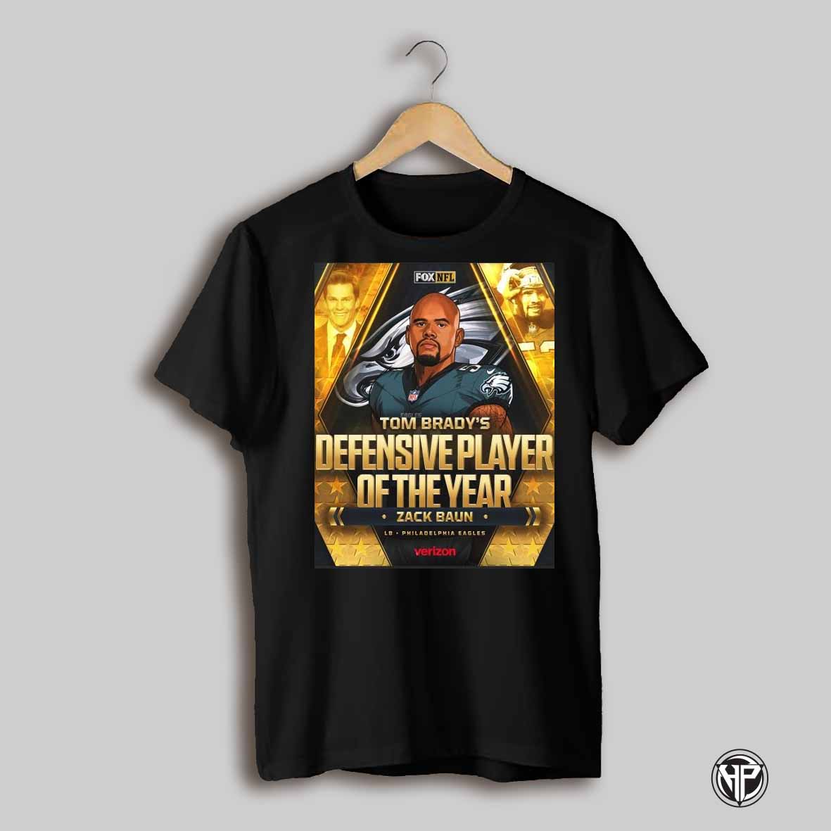 Poster Tom Bradys Defensive Player Of The Year Zack Baun Lb Philadelphia Eagles Nfl T Shirt