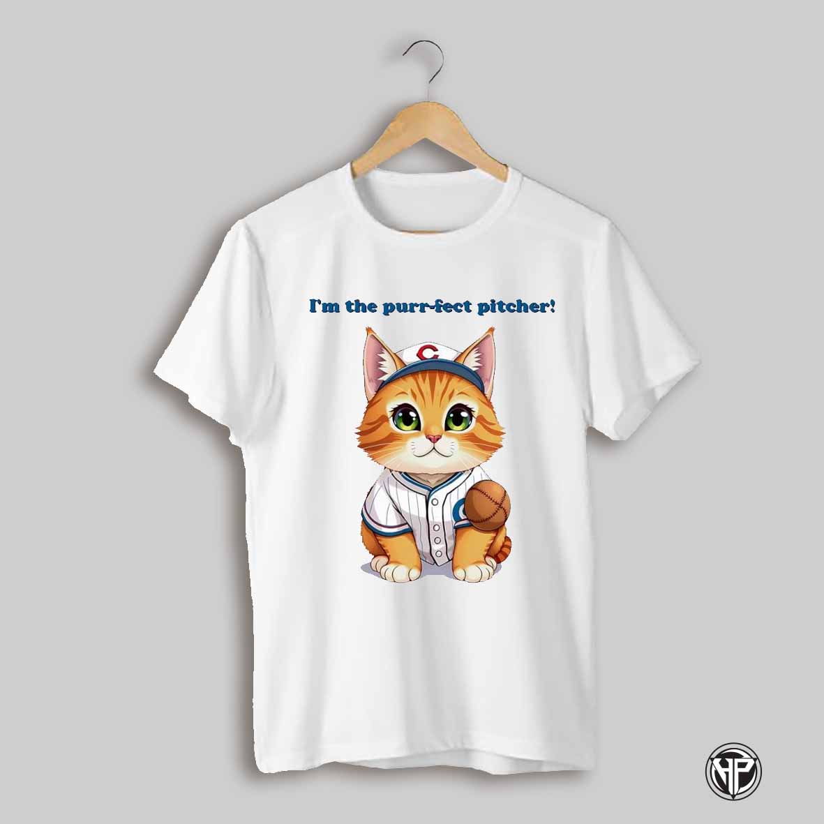 Purrfect Pitch Funny Cat Cincinnati Reds Baseball Cute Anime Kitten Shirt
