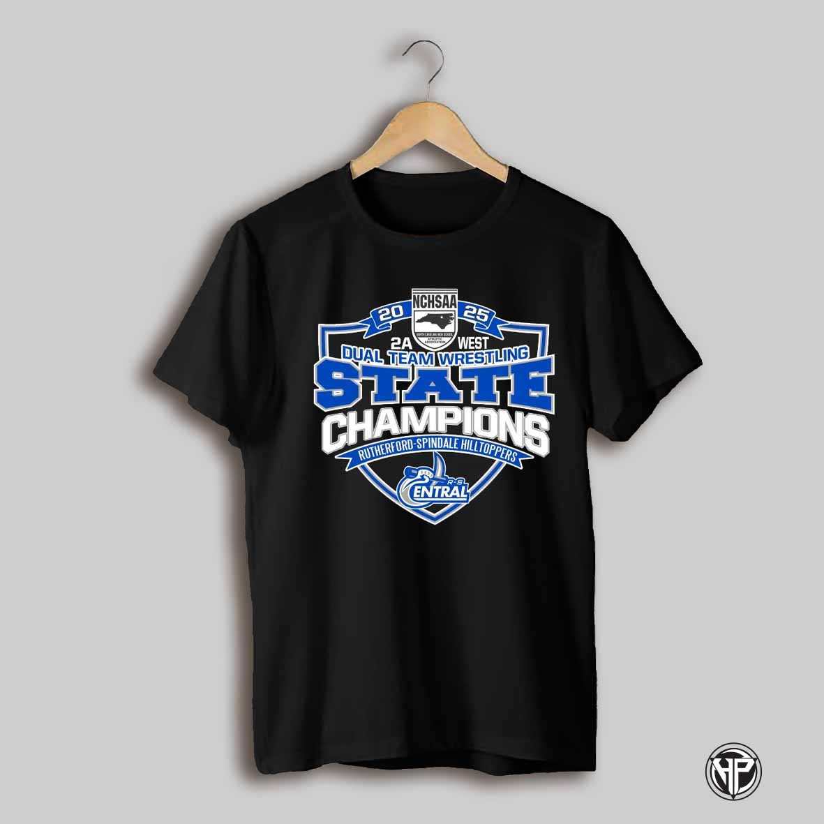 Rutherford Spindale Hilltoppers 2025 Nchsaa Dual Team Wrestling 2a West State Champions T Shirts
