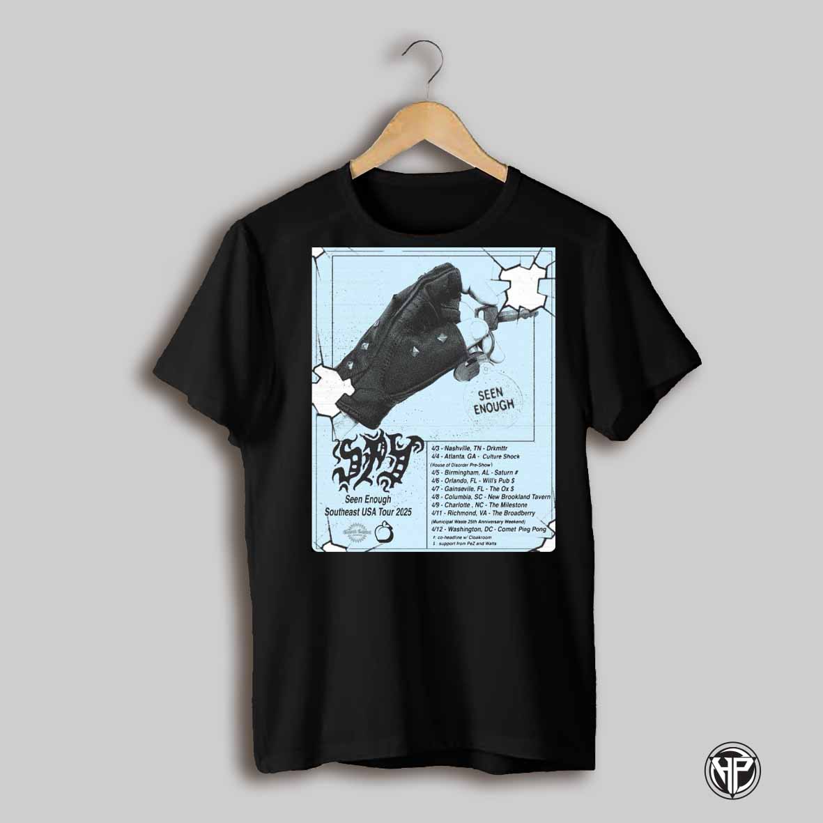 Spy Band Seen Enough Southeast Usa Tour 2025 T Shirts