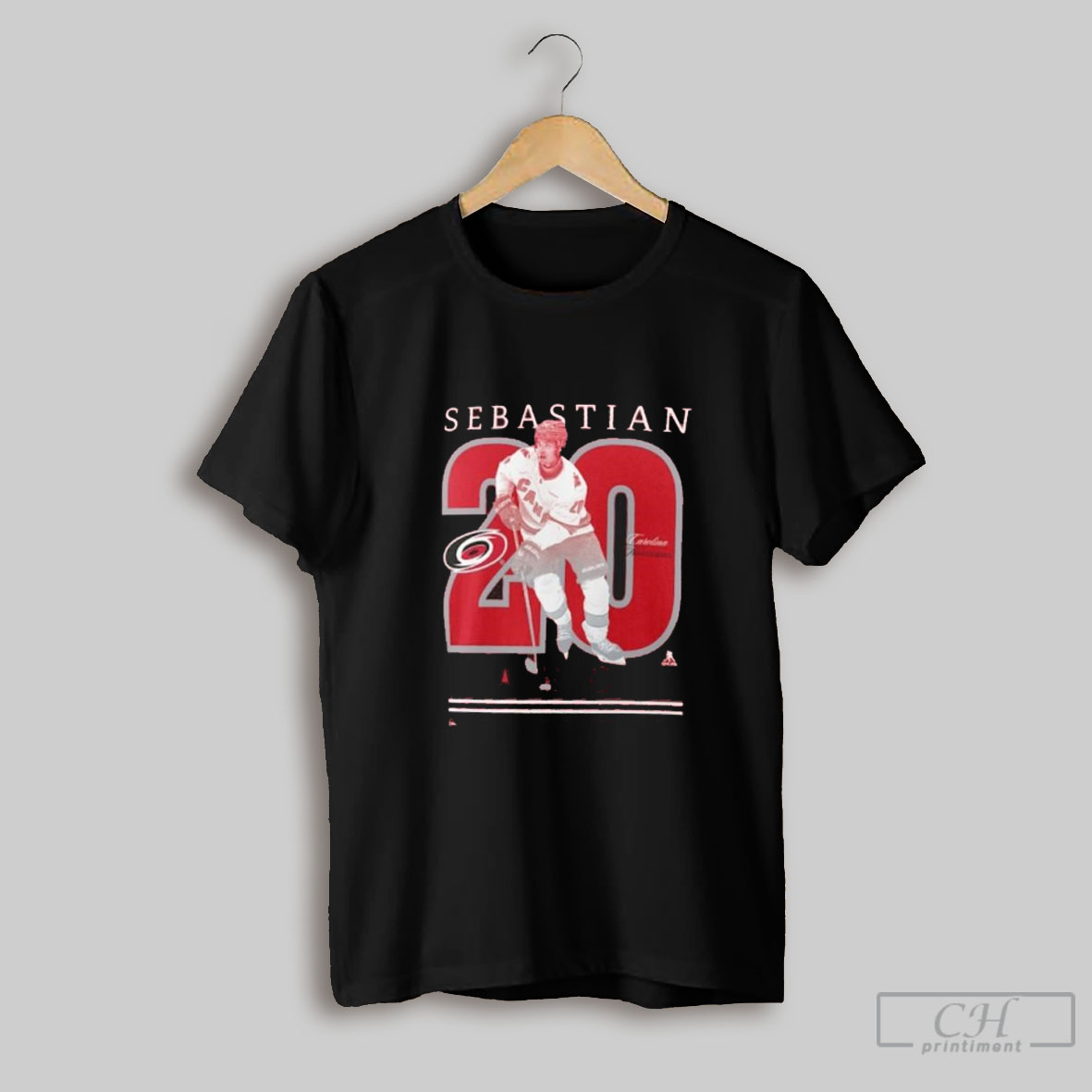 Sebastian Aho Carolina Hockey 20 Name Number T Shirt