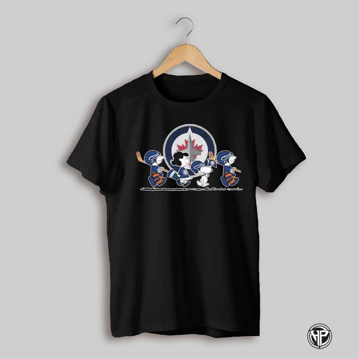 Snoopy And Friends Winnipeg Jets X The Peanuts Movie T Shirts