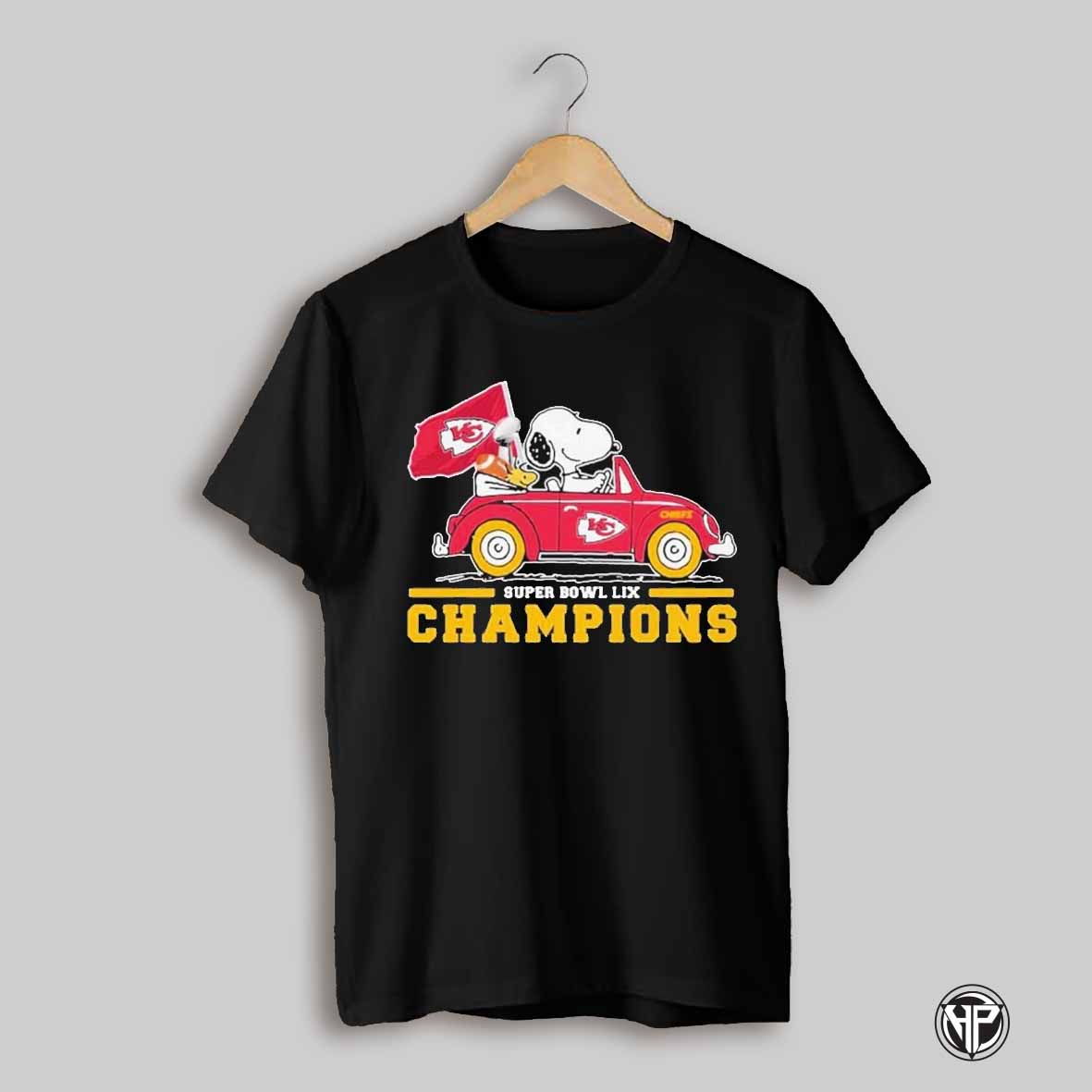 Snoopy Kansas City Chiefs Super Bowl Lix Champions Shirt