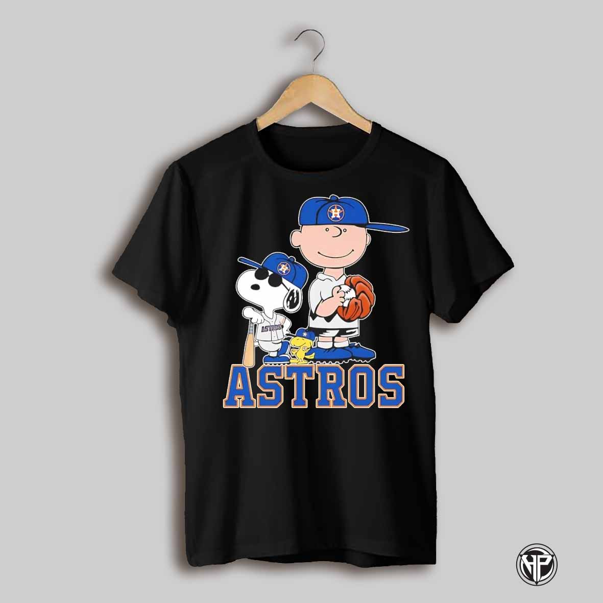 Snoopy Woodstock And Charlie Brown Houston Astros Baseball Shirt