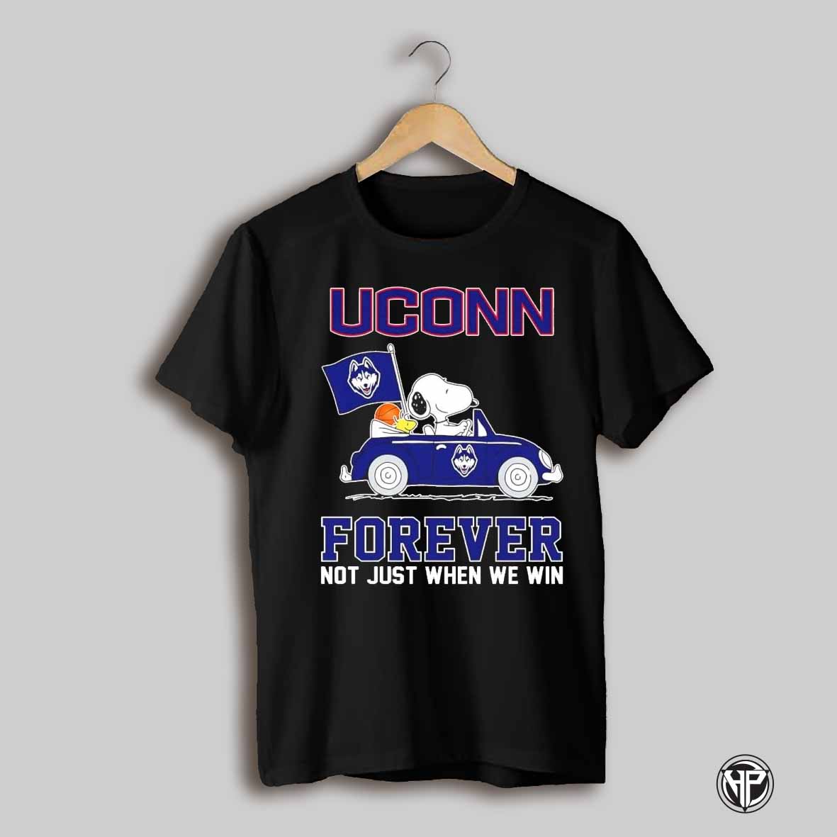 Snoopy And Woodstock Driver Uconn Huskies Forever Not Just When We Win Shirt