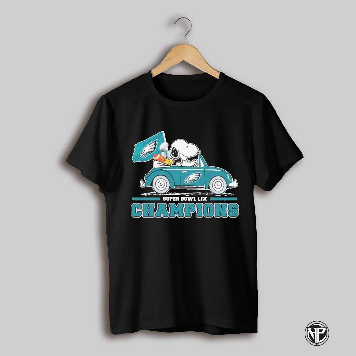 Snoopy X Philadelphia Eagles Super Bowl Lix Champions Shirt
