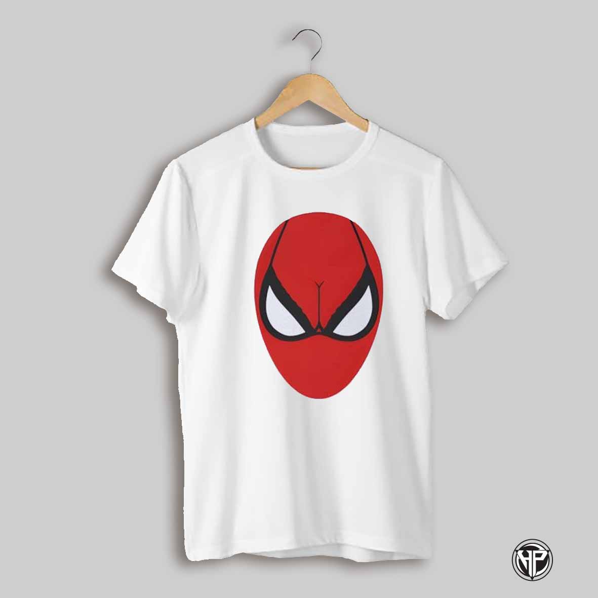 Spider Man Head Breast Parody Shirt