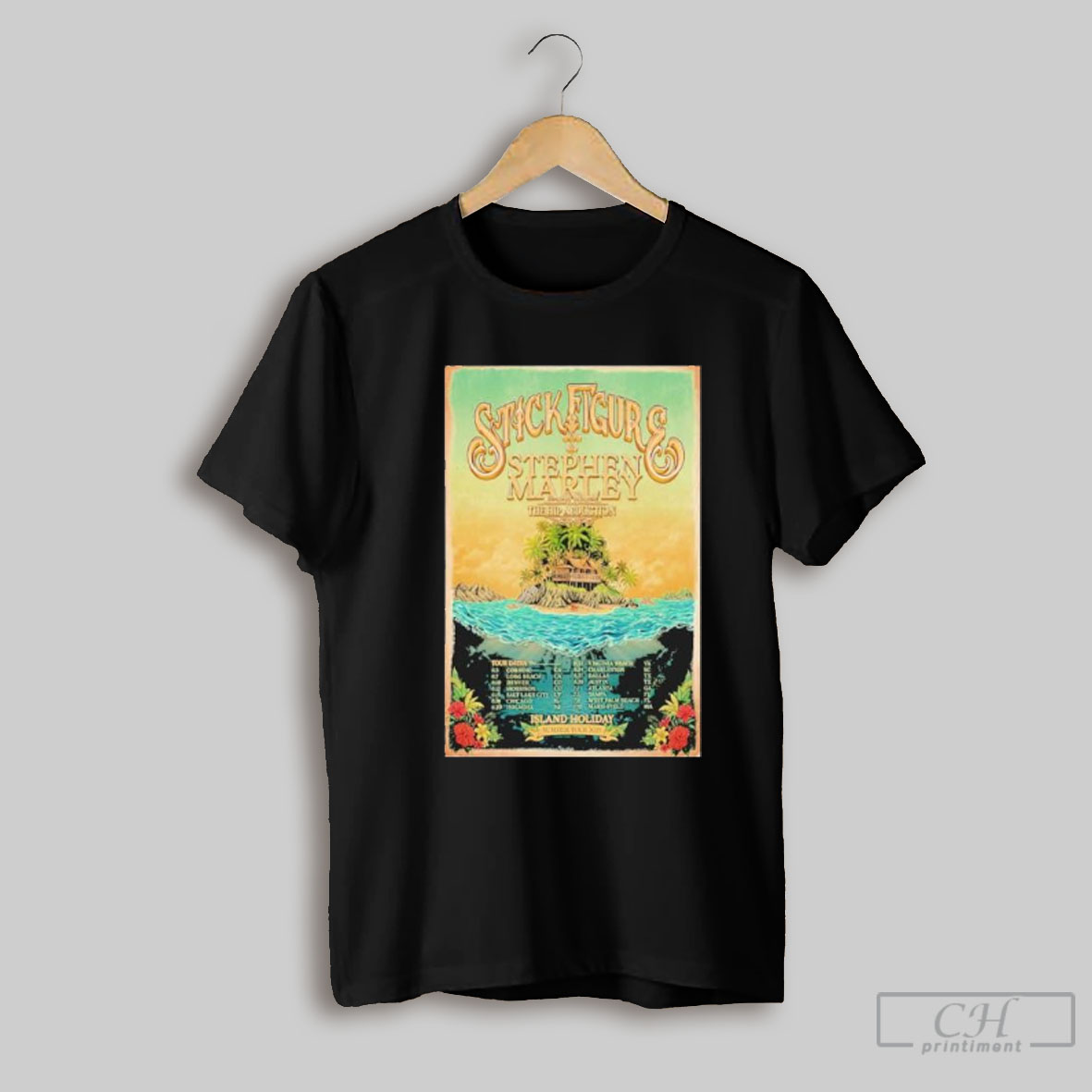 Stick Figure Island Holiday Summer Tour 2025 Poster Shirt