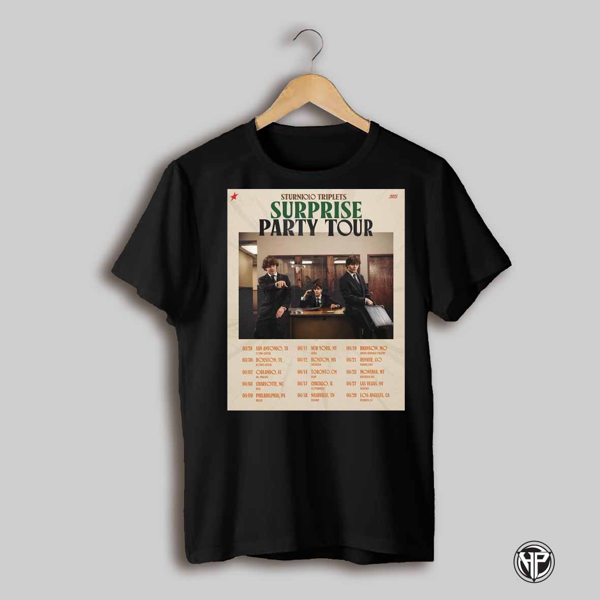 Sturniolo Triplets Surprise Party Tour Dates And Locations 03 28 San Antonio Tx Tobin Center Poster T Shirt