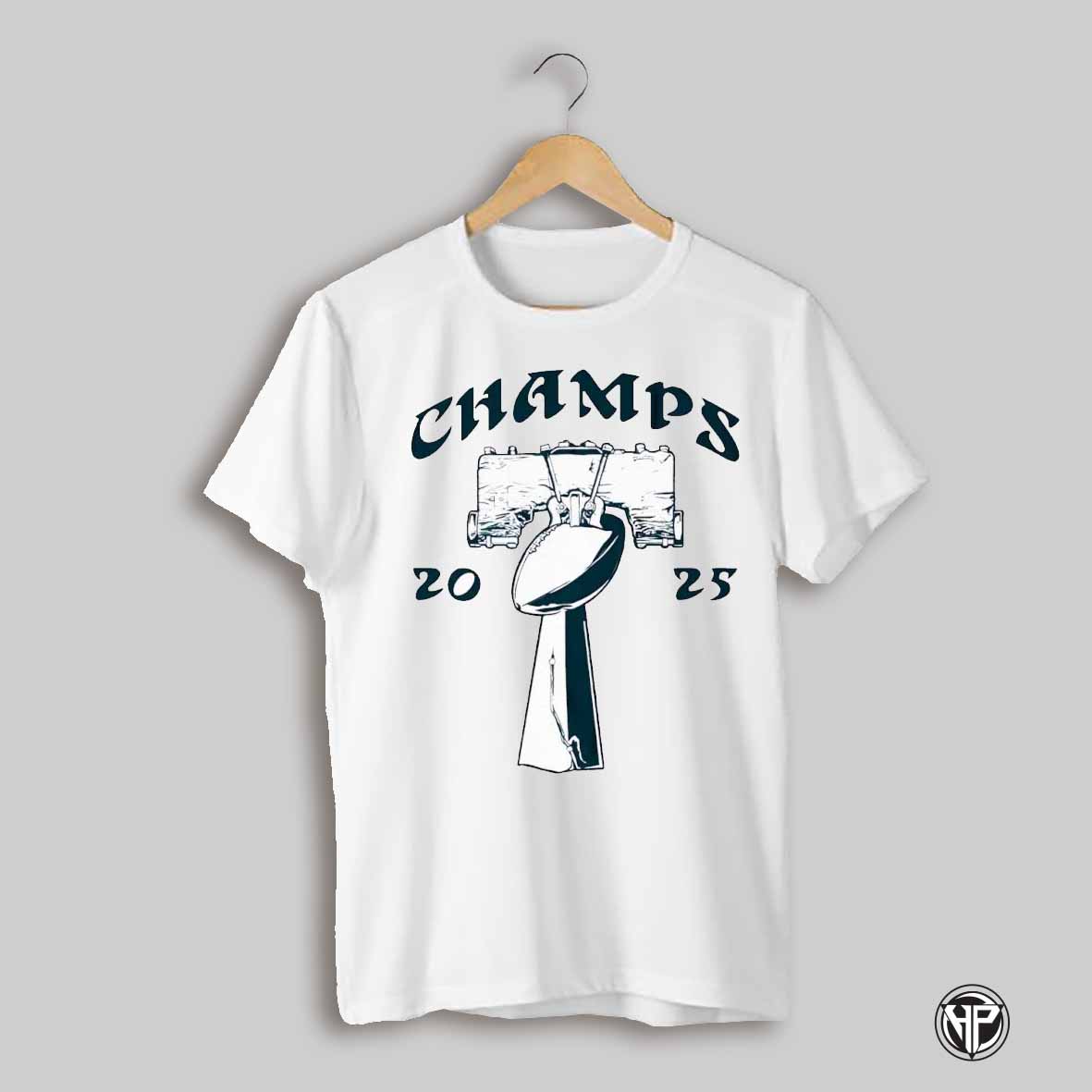Super Bowl Trophy Champs 2025 Philadelphia Eagles Shirt