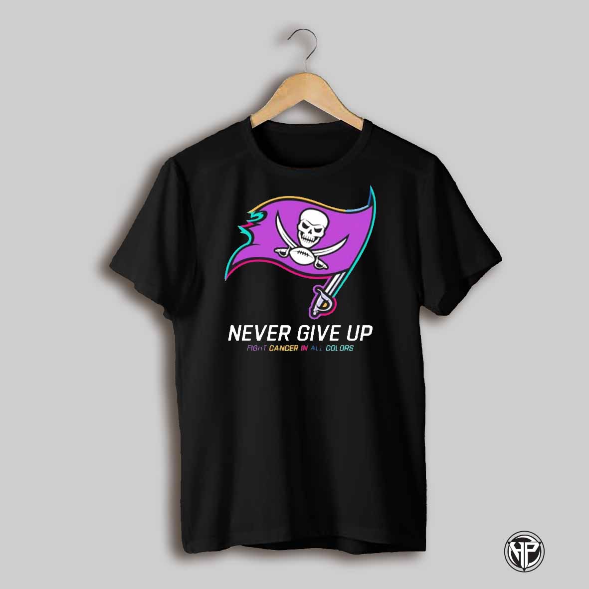 Tampa Bay Buccaneers Never Give Up Fight Cancer In All Colors Shirt