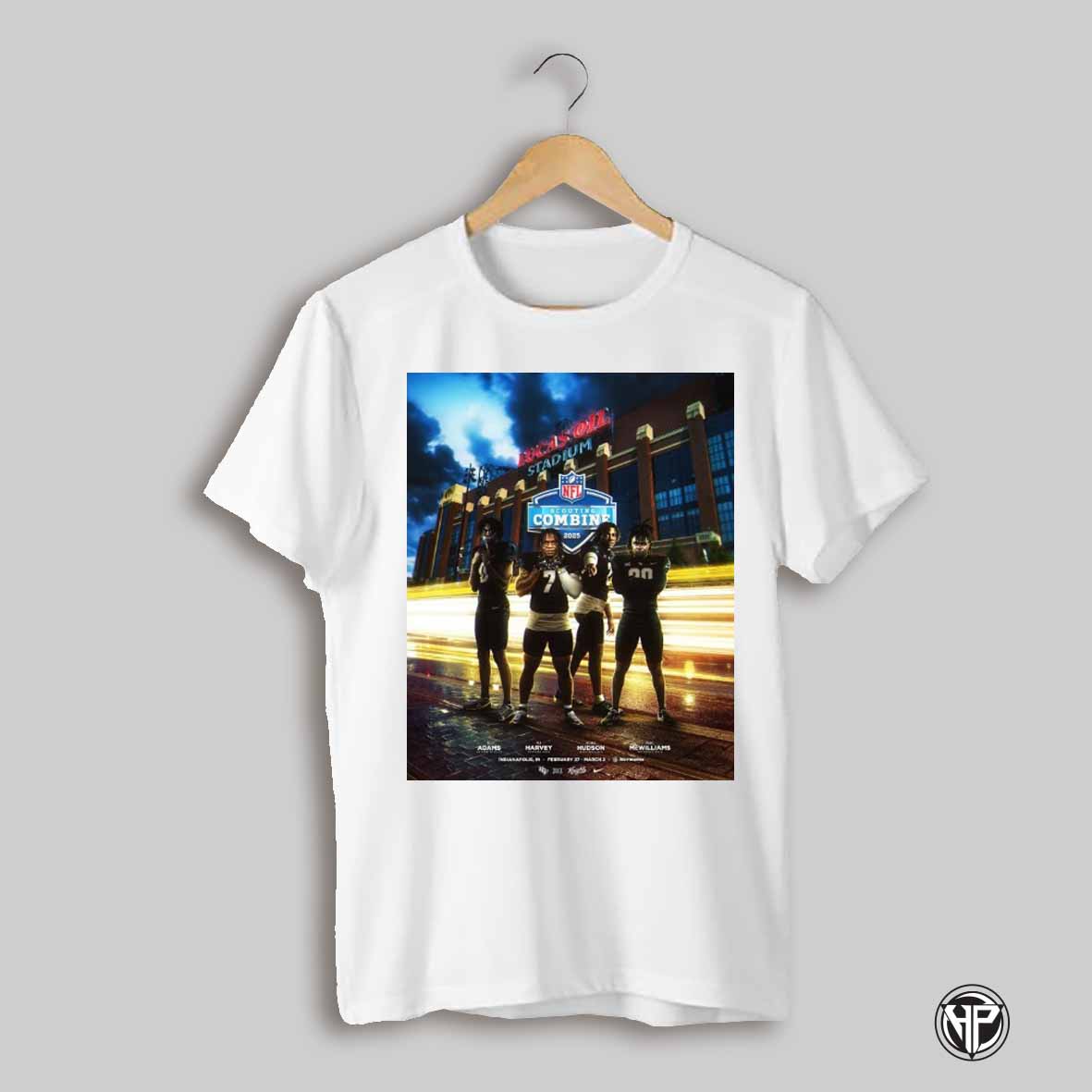 Ucf Football Bj Adams Rj Harvey Kobe Hudson Mac Mcwilliams 2025 Nfl Scouting Combine Invite Poster T Shirt