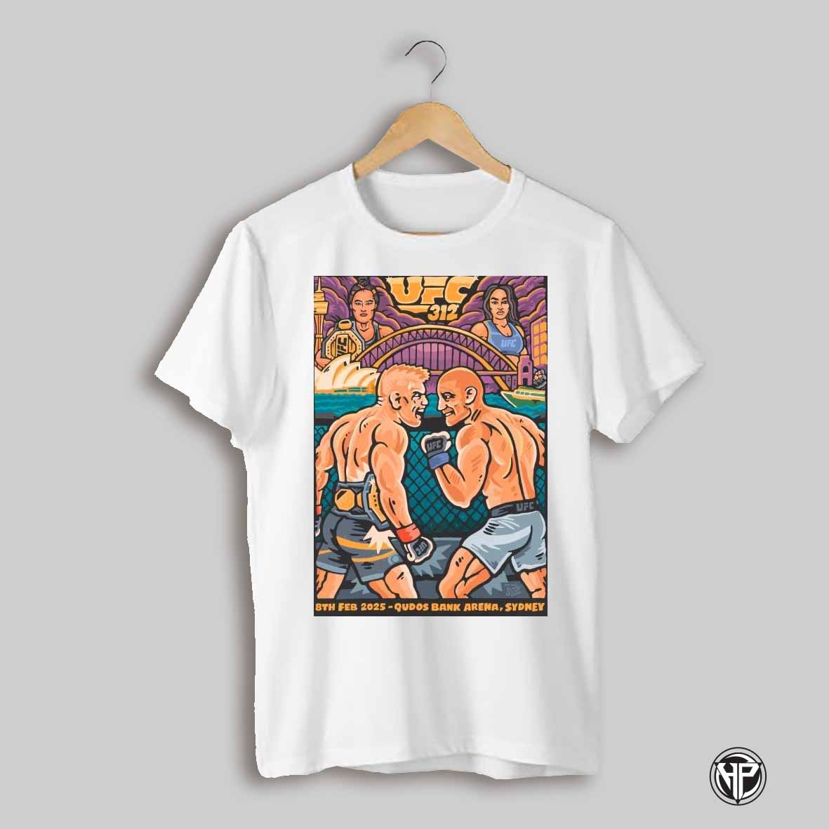 Ufc 312 Feb 8 2025 Qudos Bank Arena Sydney Du Plessis Vs Strickland 2 Zhang Vs Suarez Artist Series Poster T Shirt
