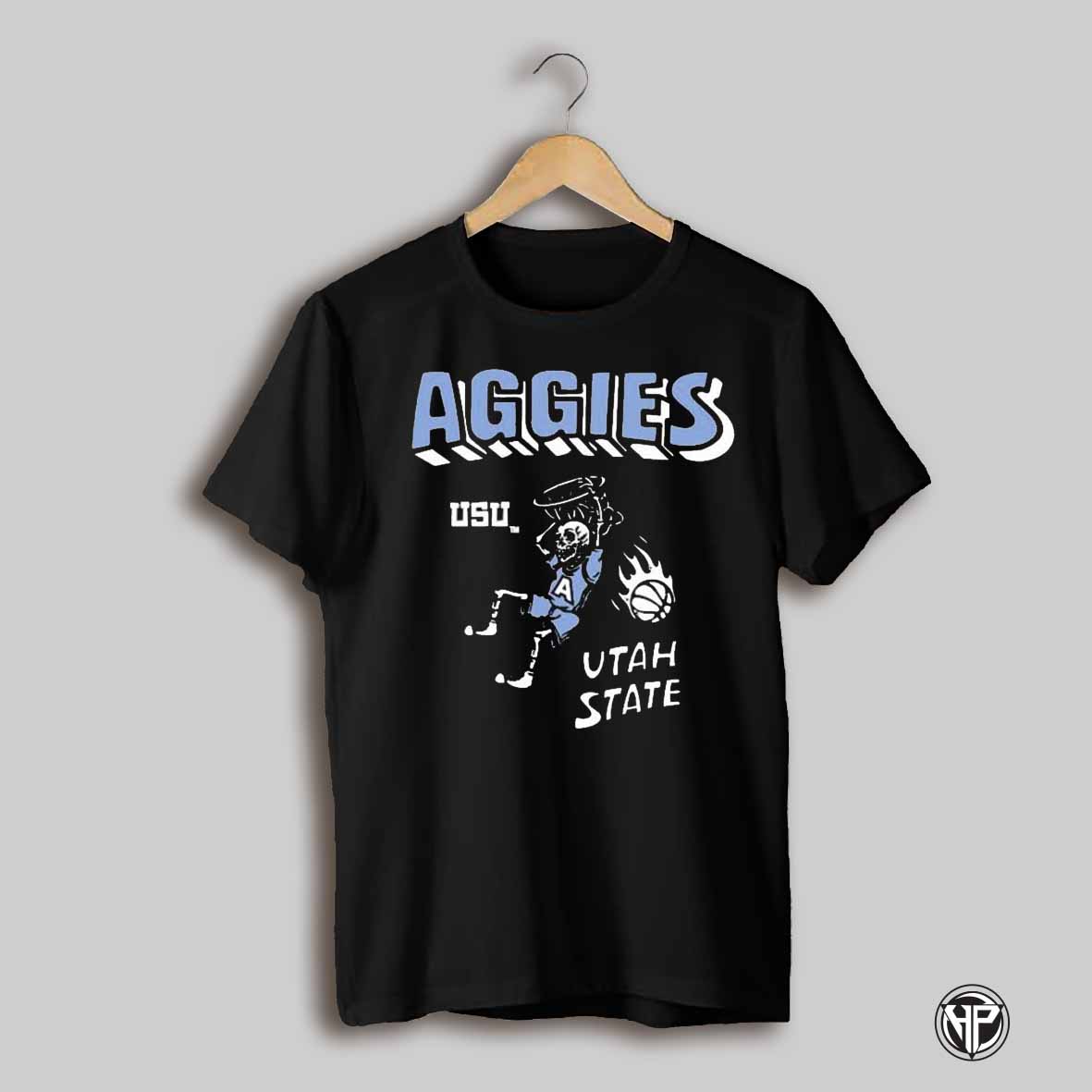 Utah State Aggies Usu Skeleton Ball T Shirts