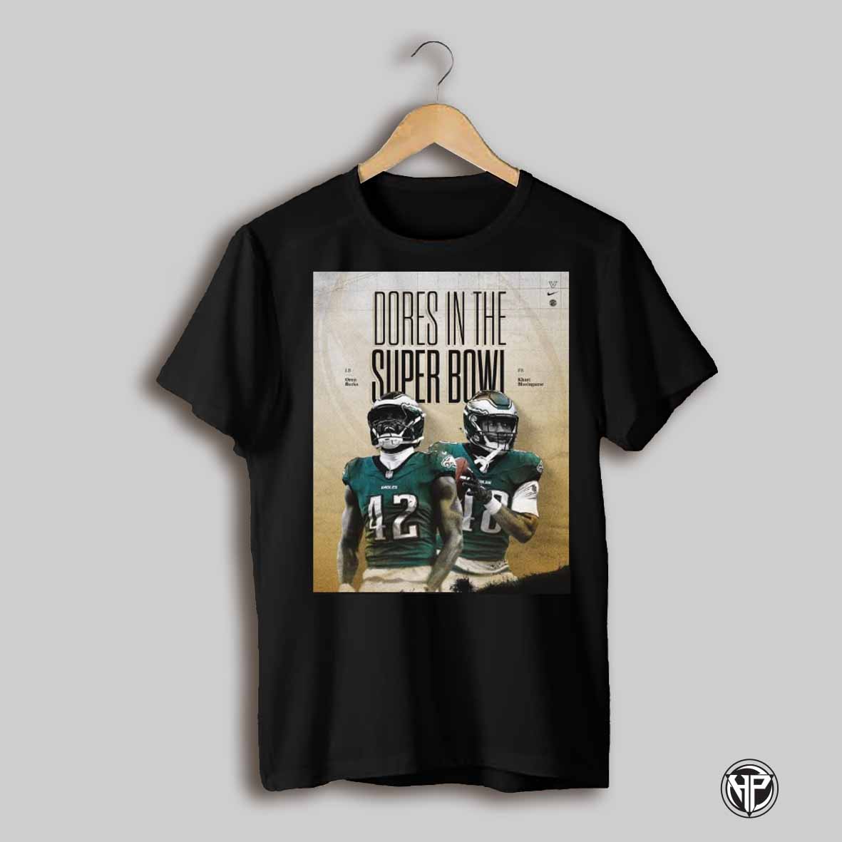 Vanderbilt Football Oren Burks Khari Blasingame Dores In The Super Bowl Philadelphia Eagles Poster T Shirt