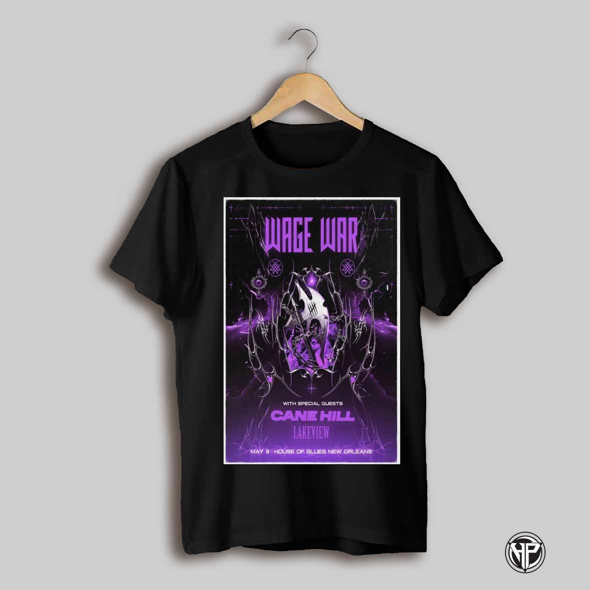 Wage War Show Poster New Orleans La May 9 2025 T Shirt