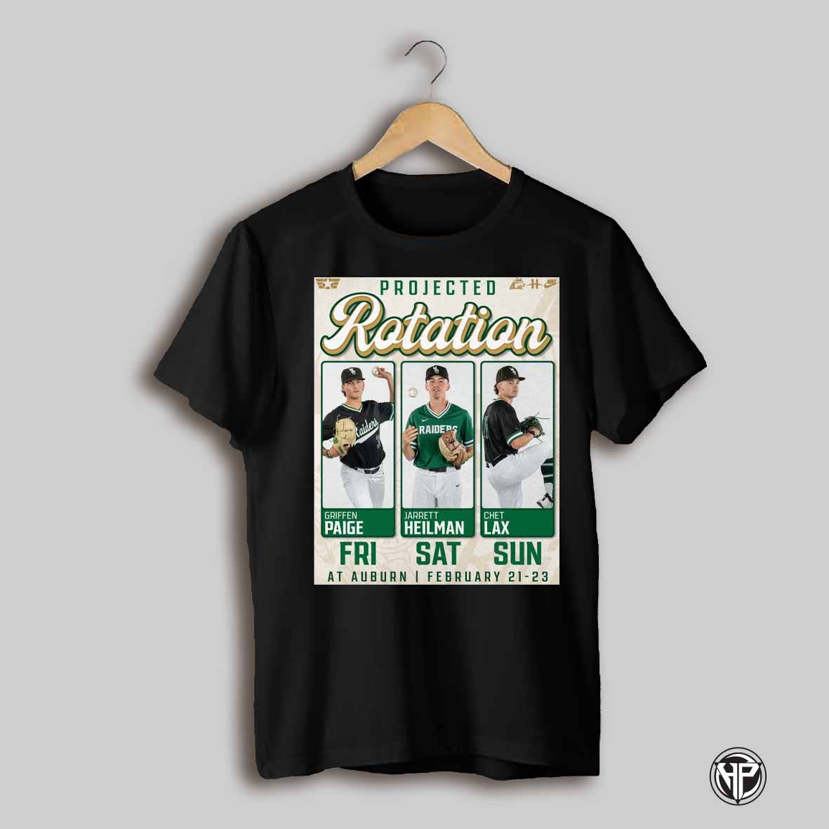 Wright State Raiders Baseball Projected Rotation Fri Griffen Paige Sat Jarrett Heilman Sun Chet Lax Feb 21 23 Poster T Shirt