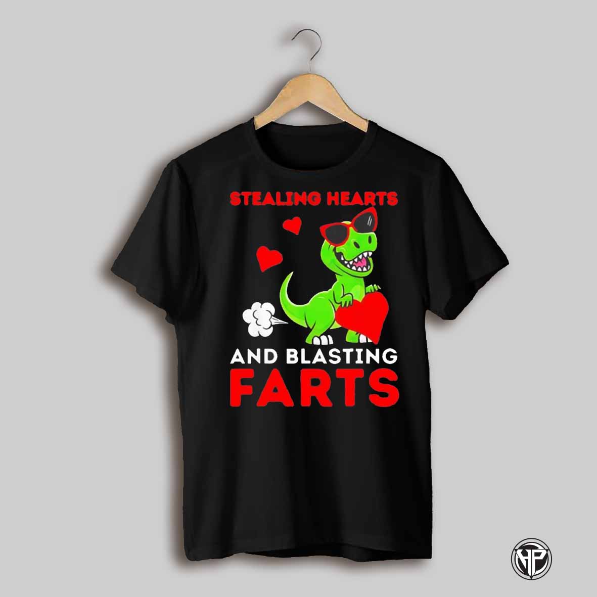 Dinosaur Stealing Hearts And Blasting Farts Shirt