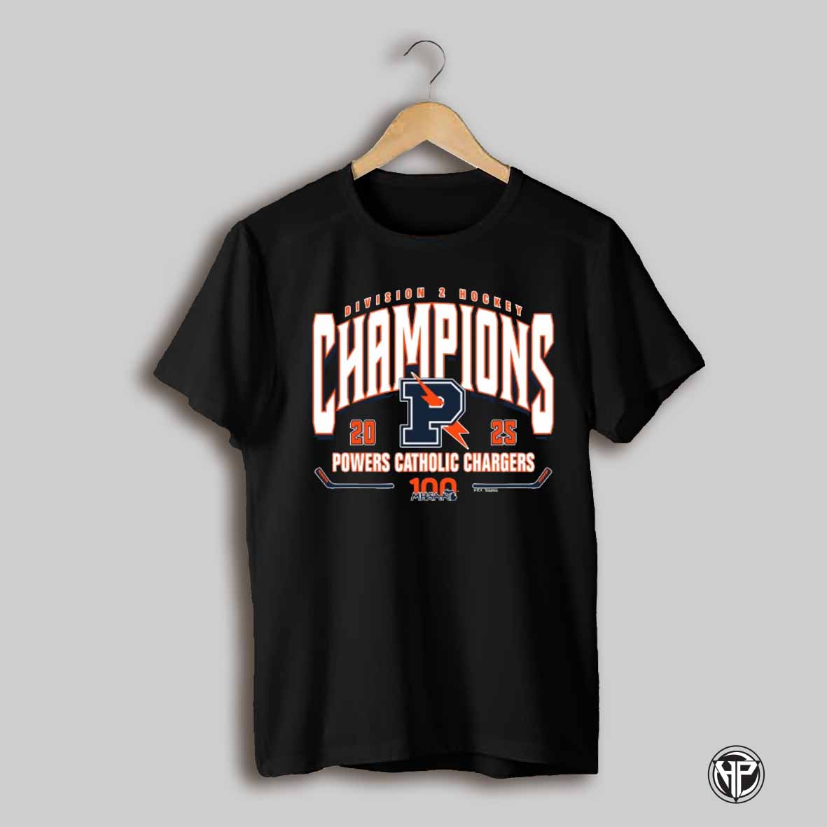 2025 Mhsaa Hockey D2 Champions Powers Catholic Chargers T Shirt