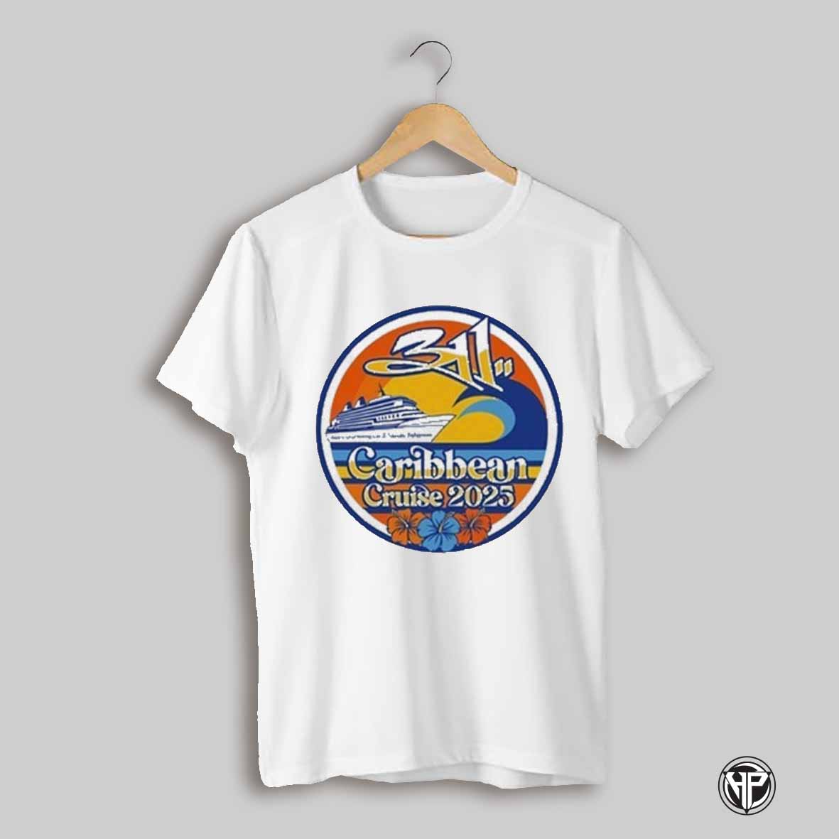 311 Caribbean Cruise 2025 Floral Sunset T Shirt