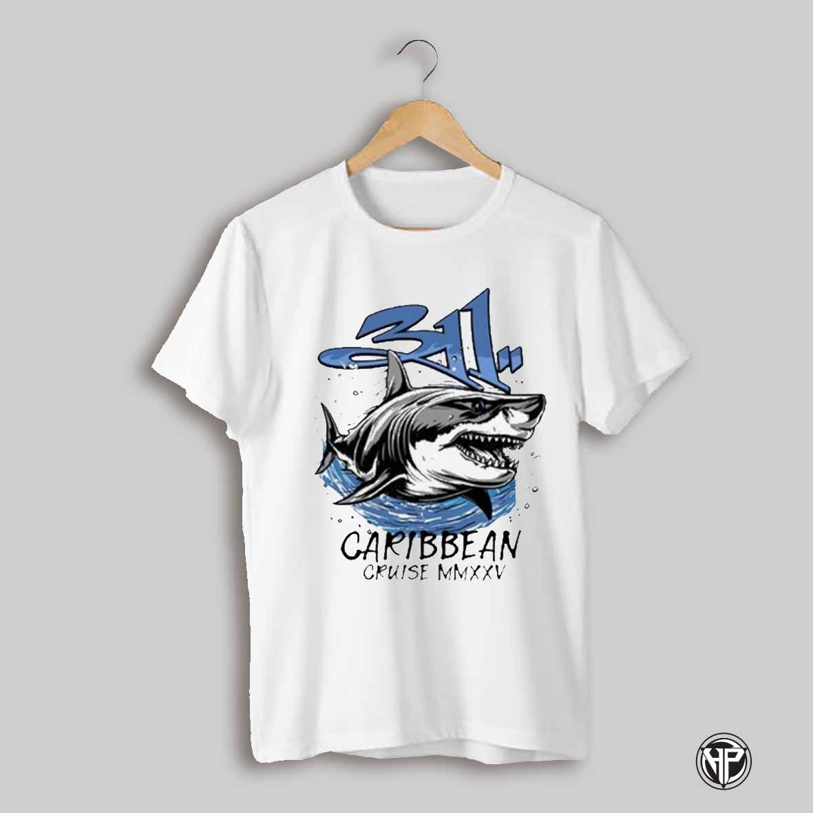 311 Caribbean Cruise 2025 Kids Shark Shirt