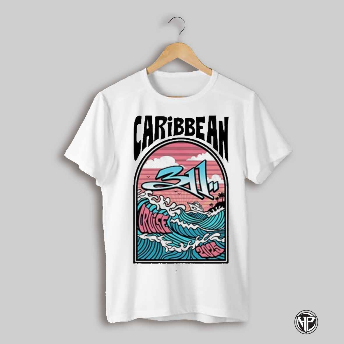 311 Caribbean Cruise 2025 Ladies Wave T Shirt