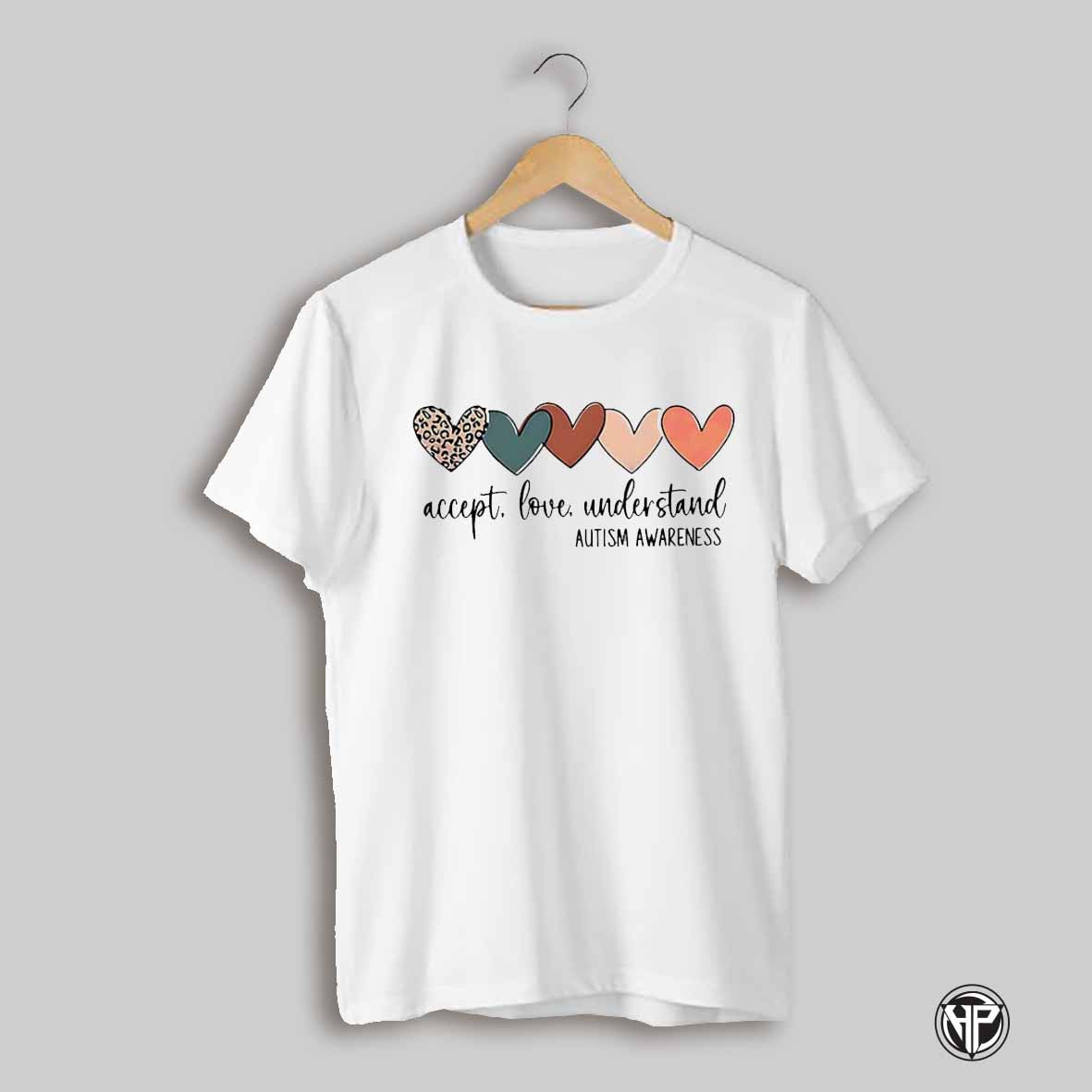 Accept Love Understand Autism Awareness Autism Heart Leopard Shirt